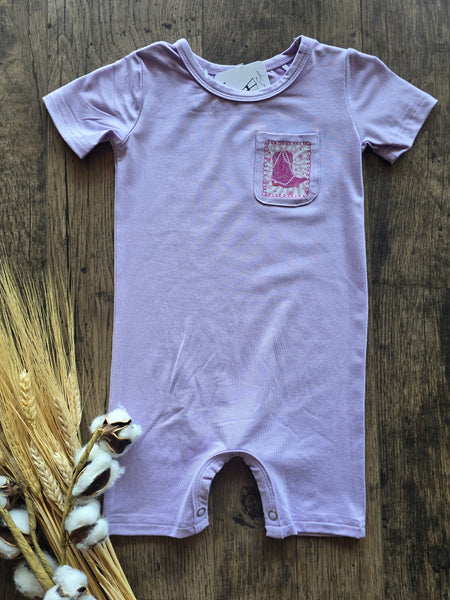Cowboy Boot Patch Romper