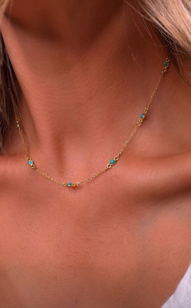 Turquoise Gold Necklace