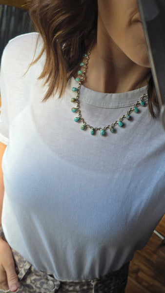 19 Stone Turquoise Necklace