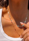 Silver Turquoise Dainty Necklace